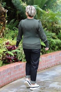 Foil Shoulder Detail Top