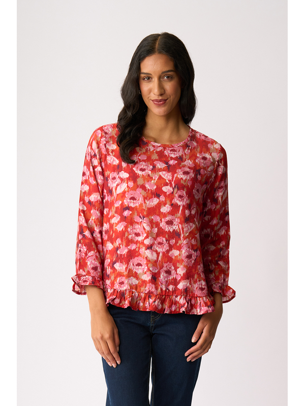 Preen Gathered Scoop Hem Top