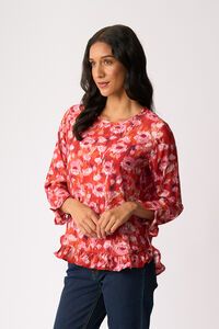 Preen Gathered Scoop Hem Top