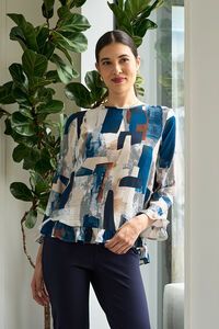 Preen Gathered Scoop Hem Top