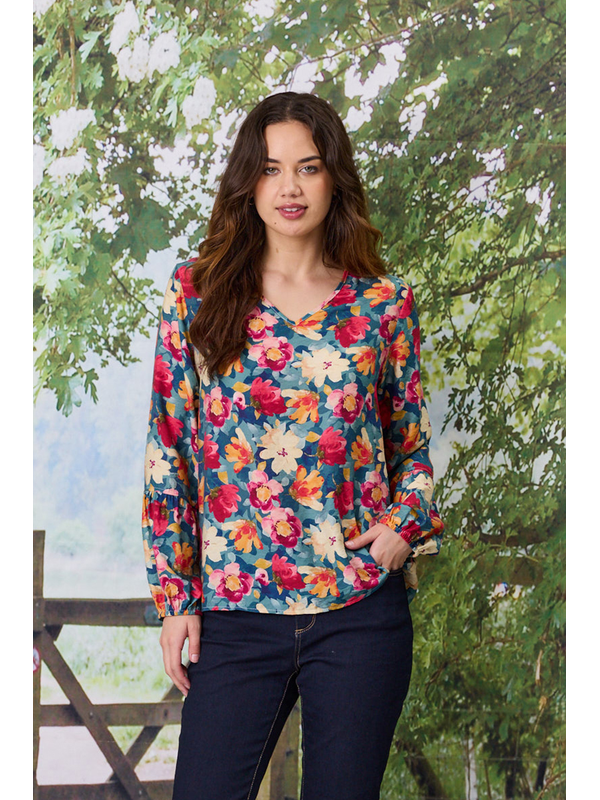 Democracy Indie V Neck Blouse