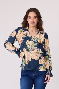 Democracy Rose Peasant Top
