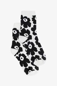 Antler Black Flower Sock
