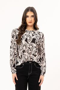 Seeking Lola Ivory Swirl Gratitude Top