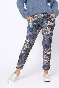 La Strada Floral Crushed Pants