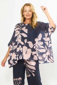 La Strada Floral Kaftan Top