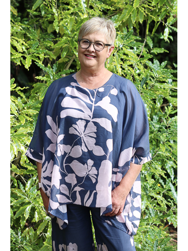 La Strada Floral Kaftan Top