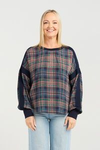 Seduce Theresa Classic Plaid Top