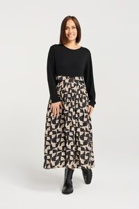 Seduce Dellah Golden Grid Dress