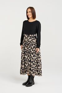 Seduce Dellah Golden Grid Dress