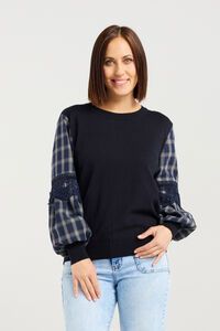 Zafina Lilith Check Lines Top