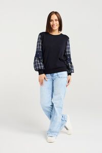 Zafina Lilith Check Lines Top