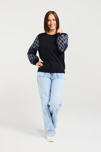 Zafina Lilith Check Lines Top