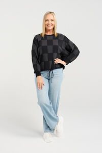 Zafina Amaris Check Knit