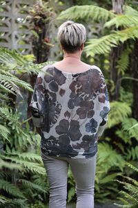 AE Luxe Floral with Animal Print Net Top