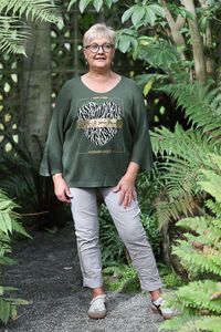 AE Luxe Animal Print Knit Top