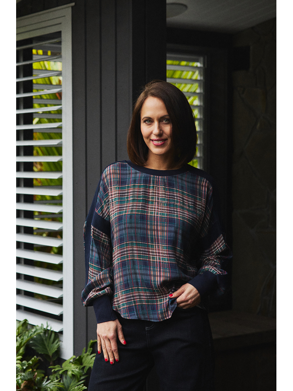 Seduce Theresa Classic Plaid Top