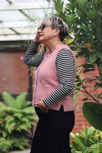 Oh Three Rib Button Front Vest