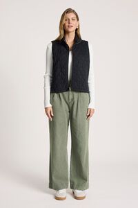 Eb & Ive Sansi Quilted Crop Vest