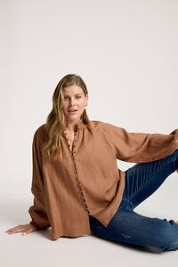 Eb & Ive Bajau Clay Button Shirt