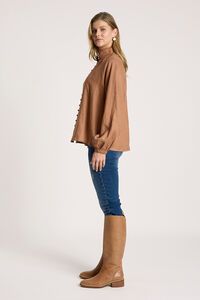 Eb & Ive Bajau Clay Button Shirt