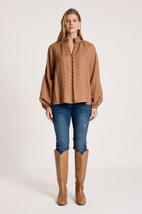 Eb & Ive Bajau Clay Button Shirt