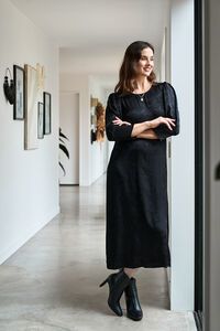 Oh Three Curved Empire Line Dress