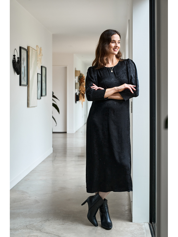 Oh Three Curved Empire Line Dress