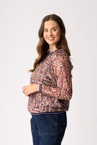 Memo Sheer Sleeve Rib Detail Top