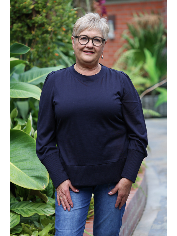 Foil Shoulder Detail Top