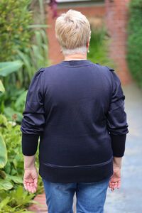 Foil Shoulder Detail Top