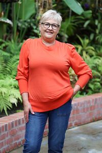 Foil Shoulder Detail Top