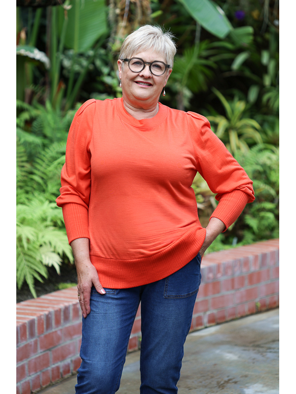 Foil Shoulder Detail Top