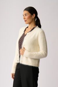Foil Fluffy Scoop Cardigan