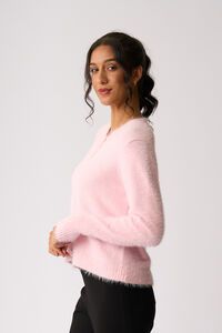 Foil Fluffy Scoop Cardigan