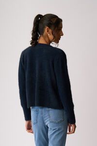 Foil Fluffy Scoop Cardigan