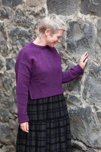 Memo Cropped Split Side Sweater