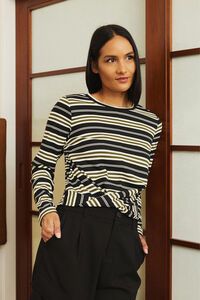 Et Alia Twist Long Sleeve Stripe Tee