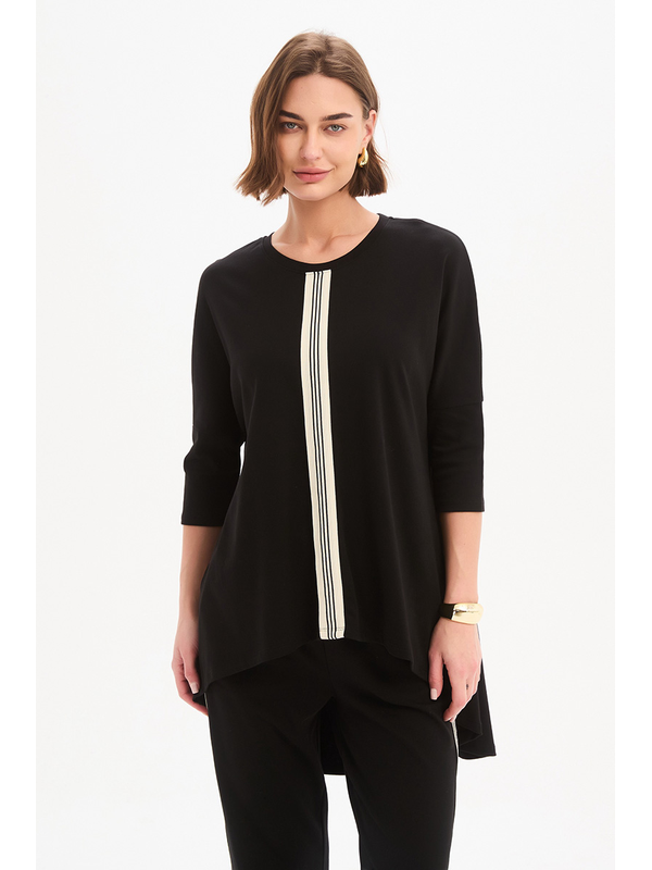 Tirelli Stripe Front 3/4 Sleeve Tee