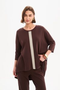 Tirelli Stripe Front 3/4 Sleeve Tee