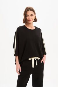 Tirelli Oversized 3/4 Stripe Sleeve Tee