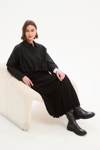 Tirelli Jersey Pin Tuck Hem Skirt