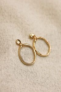 She Jewellery Sculpted Oval Earrings