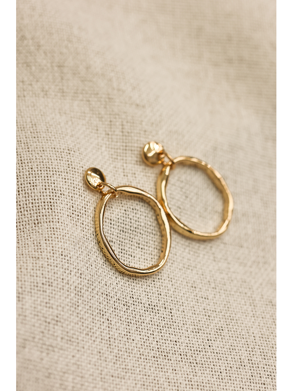 She Jewellery Sculpted Oval Earrings