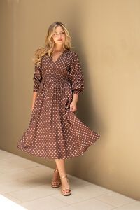 Fria The Label Polka Dot Kivari Midi Dress