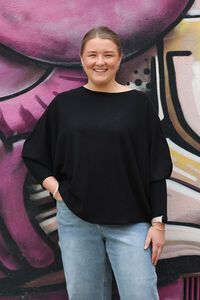 Fria The Label Curved Hem Box Jumper