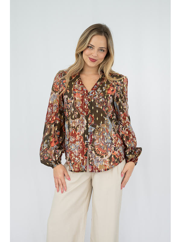 Fria The Label Batik Floral Blouse
