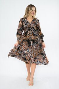 Fria The Label Batik Floral Midi Dress