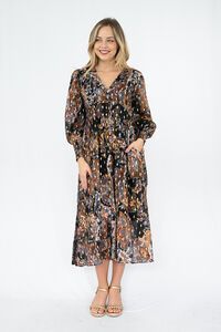 Fria The Label Batik Floral Midi Dress