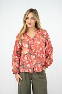 Fria The Label Mono Floral Blouse